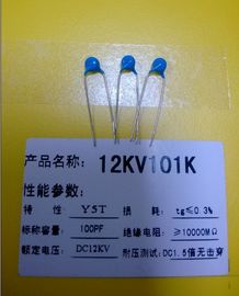Condensatore ceramico ultra ad alta tensione basso di dc 20 KVDC 100pf dei condensatori di perdite