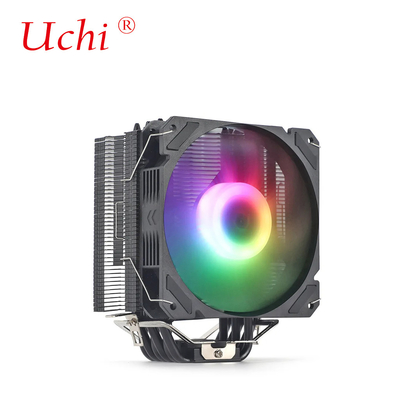 Radiatore nero Ventilatore illuminato tubo di calore in rame Universal Cpu Cooler Per Intel I3 I5 I7 I9 Lga 1151 1366 1700 2011 2066 AMD AM4 AM5