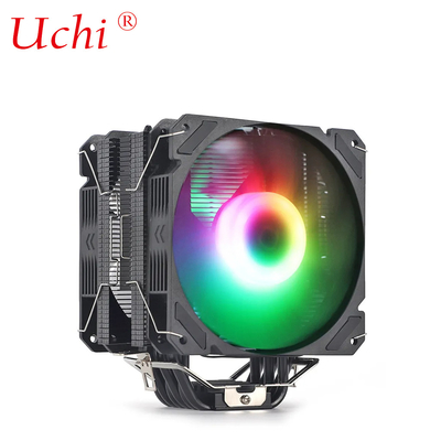 Radiatore nero Ventilatore illuminato tubo di calore in rame Universal Cpu Cooler Per Intel I3 I5 I7 I9 Lga 1151 1366 1700 2011 2066 AMD AM4 AM5