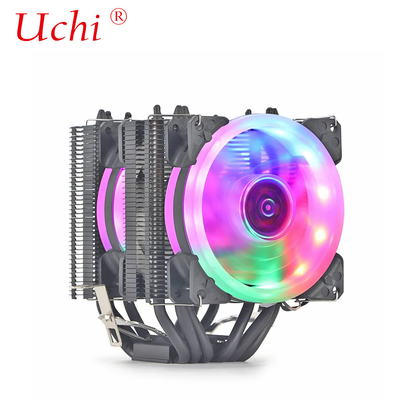 Radiatore nero Ventilatore illuminato tubo di calore in rame Universal Cpu Cooler Per Intel I3 I5 I7 I9 Lga 1151 1366 1700 2011 2066 AMD AM4 AM5