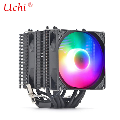 Radiatore nero Ventilatore illuminato tubo di calore in rame Universal Cpu Cooler Per Intel I3 I5 I7 I9 Lga 1151 1366 1700 2011 2066 AMD AM4 AM5