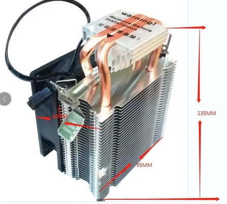 raffreddamento Cpu laterale verticale raffreddatore 92mm Ventilatore 2 tubo di calore di rame tubo per PC Computer presa universale AMD Intel processore IC