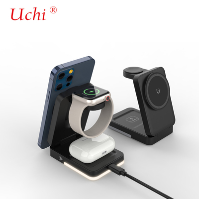 Private Mold G12 Pieghevole Multifunzionale Carica rapida Tre in Uno Caricabatterie Wireless Per Smartphone Orologi Auricolari