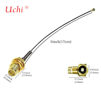Wi-Fi Antenna Booster con 15cm 6inch 1.13mm RP-SMA Femminile a UFL Cavo Coassiale Cavi di comunicazione