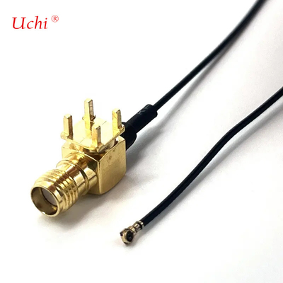 S-MA Jack femminile di estensione per angolo destro di montaggio del PCB coaxiale per il connettore UFL UFL 1.13 cavo pigtail