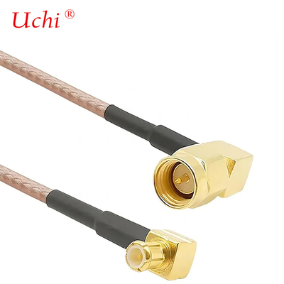 Cable a bassa perdita SMA-maschio a MCX maschio angolo destro 6 pollici 15 cm connettore RF RG316 coassiale antenna pigtail