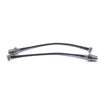 CRC9JW/FK cavo di connessione coassiale ad alta frequenza RG174 CRC9 maschio piegato F femmina 15CM filo RF tutto rame