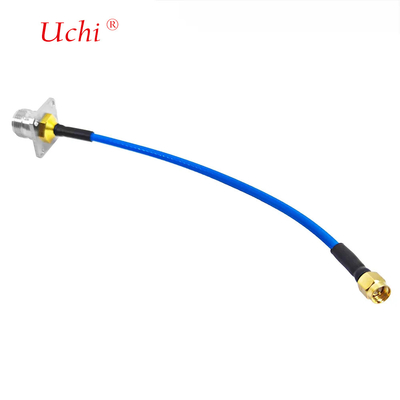 SMA Maschio Plug To N Tipo Femminile Jack Flange Panel Mount Connector Per SS405 SS-405 Superflex RF Pigtail Extension Cable
