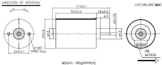 Motori Brushless BLDC-3650 con Riduttore per Apparecchiature Commerciali