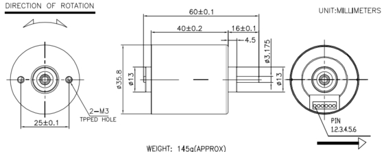 Motori Brushless BLDC-3640 con Riduttore per Rasoi Elettrici e Vibratori