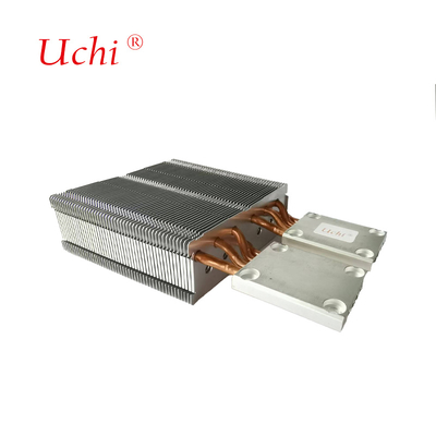 Piccolo tubo di calore in alluminio-rame PC Zipper Fin CPU Cooler per un controllo efficiente della temperatura