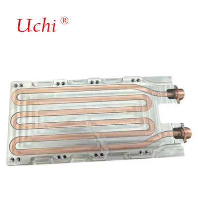 Piastra di raffreddamento a liquido personalizzata in rame-alluminio, dissipatore di calore, piastra fredda, sistema di raffreddamento ad acqua