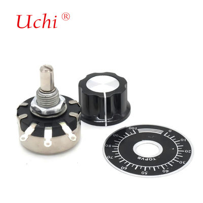 WX110 Potenziometro rotativo di precisione a filo singolo giro con manopola 470 Ω 1K 2K 10K 22K