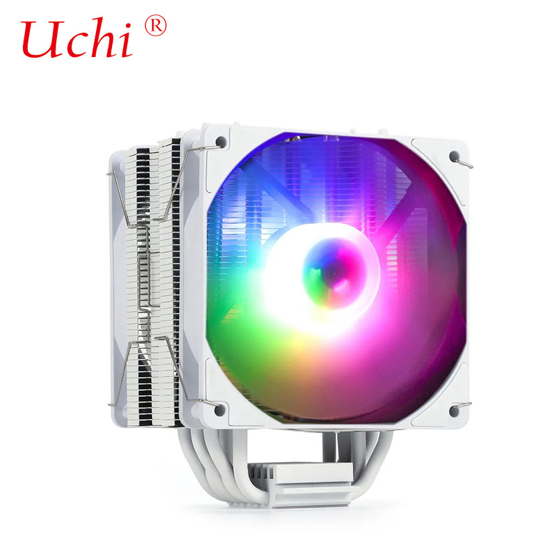 220W Bianco RGB ARGB CPU Cooler Ventilatore con 6 tubo di calore per computer Server Processore Lga1151 1155 1366 1700 2011 AMD FM AM3 AM4 AM5