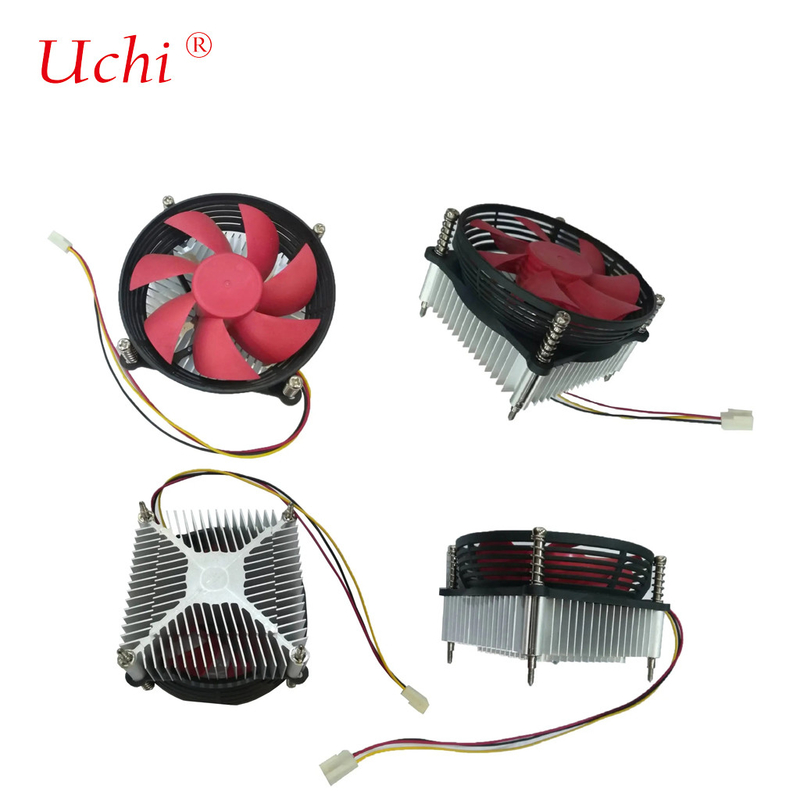 Cpu Cooler PC Intel Processor Socket Lga775 115 Funzione di ventilatore di dissipatore di calore in alluminio 3-Pin 4-Pin Pwm