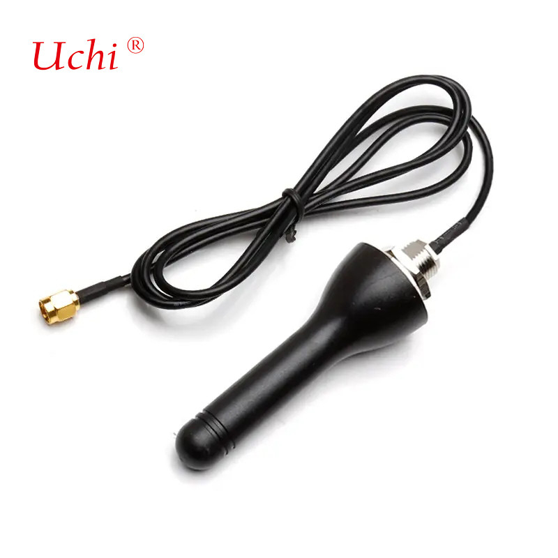 80mm 2.4GHz ABS resistente all'acqua Antenna WiFi anatra di gomma per la polarizzazione verticale SMA