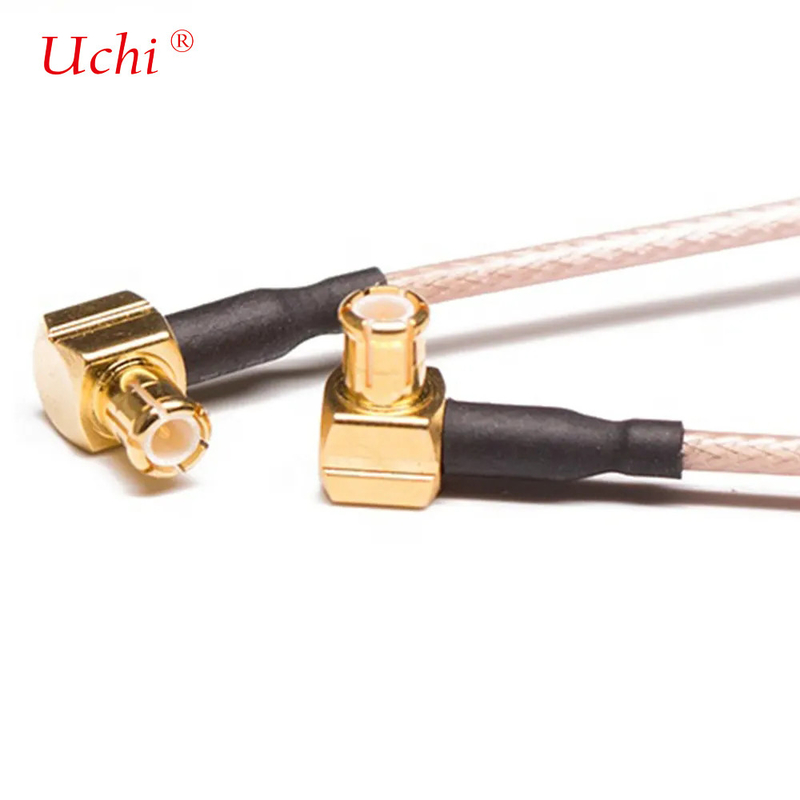 Cavo coassiale IoT 50 Ohm RG316 90 gradi MCX a MCX Assemblaggio del cavo maschio