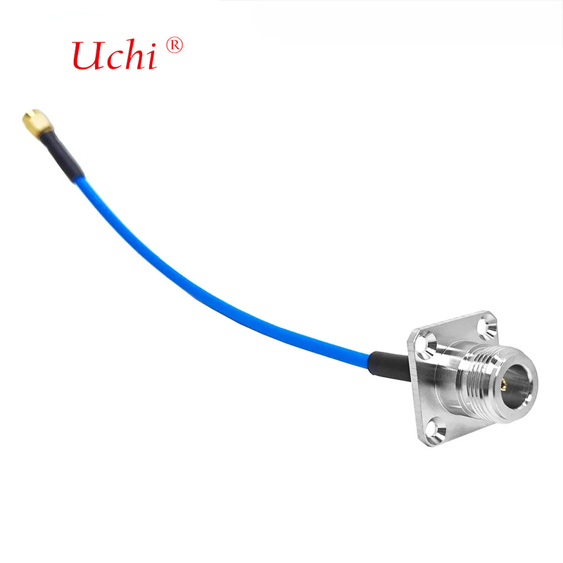 SMA Maschio Plug To N Tipo Femminile Jack Flange Panel Mount Connector Per SS405 SS-405 Superflex RF Pigtail Extension Cable
