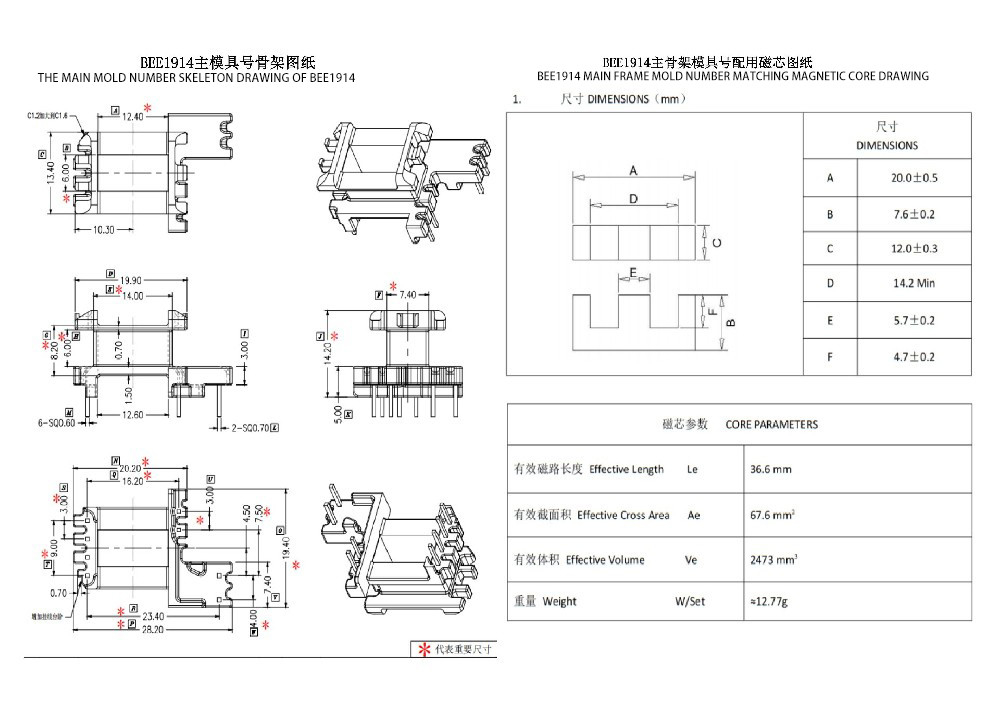 BEE1914 EI19 Verticale 4 2 2PIN Trasformatore di potenza Soluzione ideale per la distribuzione di potenza 24v