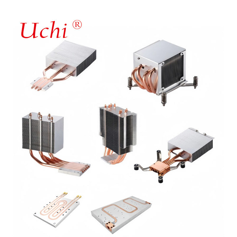 Piastra di raffreddamento ad acqua per computer PC server CPU, radiatore in alluminio, raffreddamento a liquido, tubo di calore in rame, dissipatore di calore