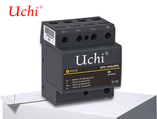 Larghezza di risparmio del protettore di impulso di potere dello spazio della classe 1 SPD 15kA soltanto 27mm