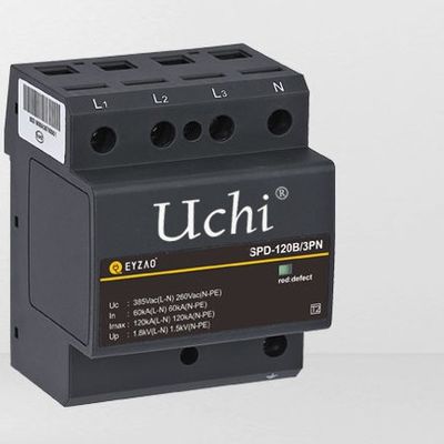 Protettore di impulso d'abitazione termoplastico rosso SPD 120kA secondario