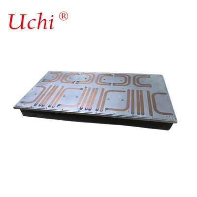 Invertitore fotovoltaico ad alta potenza di alluminio di macinazione CNC radiatore estruso o pala dente sepolto tubo per raffreddamento laser