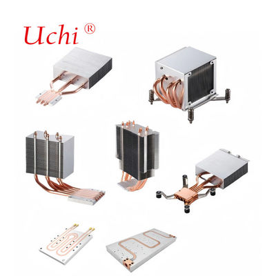 Piastra di raffreddamento ad acqua per computer PC server CPU, radiatore in alluminio, raffreddamento a liquido, tubo di calore in rame, dissipatore di calore